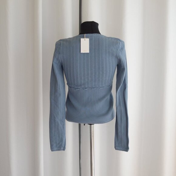 NWT Artizia Wilfred Precious Sweater Slab Blue Sz M - Picture 4 of 9